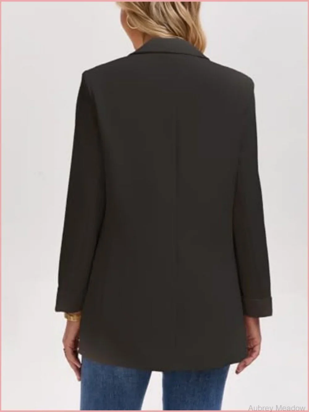 Semi-Tailored Business Casual Blazer 9/10 Sleeve Lightweight Work Office Jacket